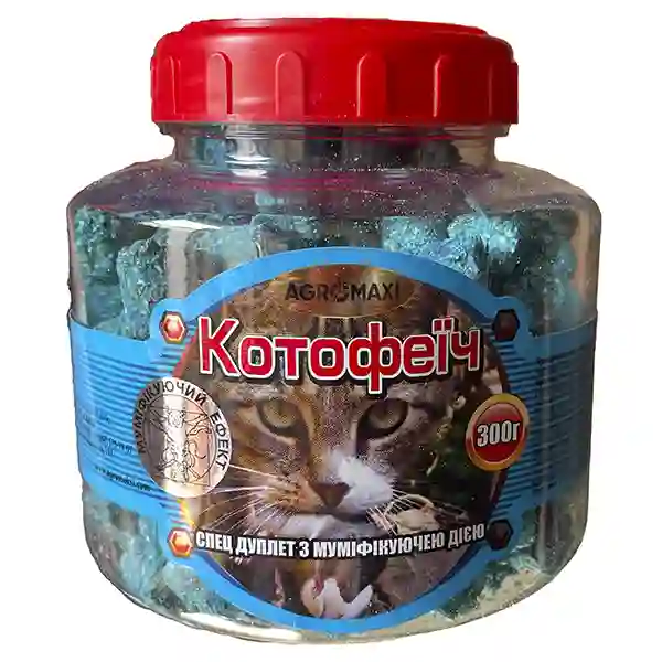 rodenticid-kotofeyich-dlya-grizuniv-spec-dublet-karamel-300g-agromaksi-front Родентицид Котофеїч для гризунів спец-дублет Карамель 300 г АгроМаксі